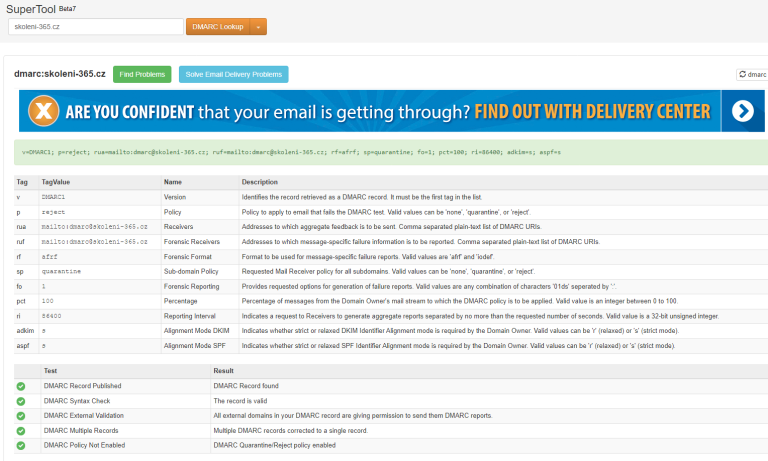DMARC MxToolbox checker